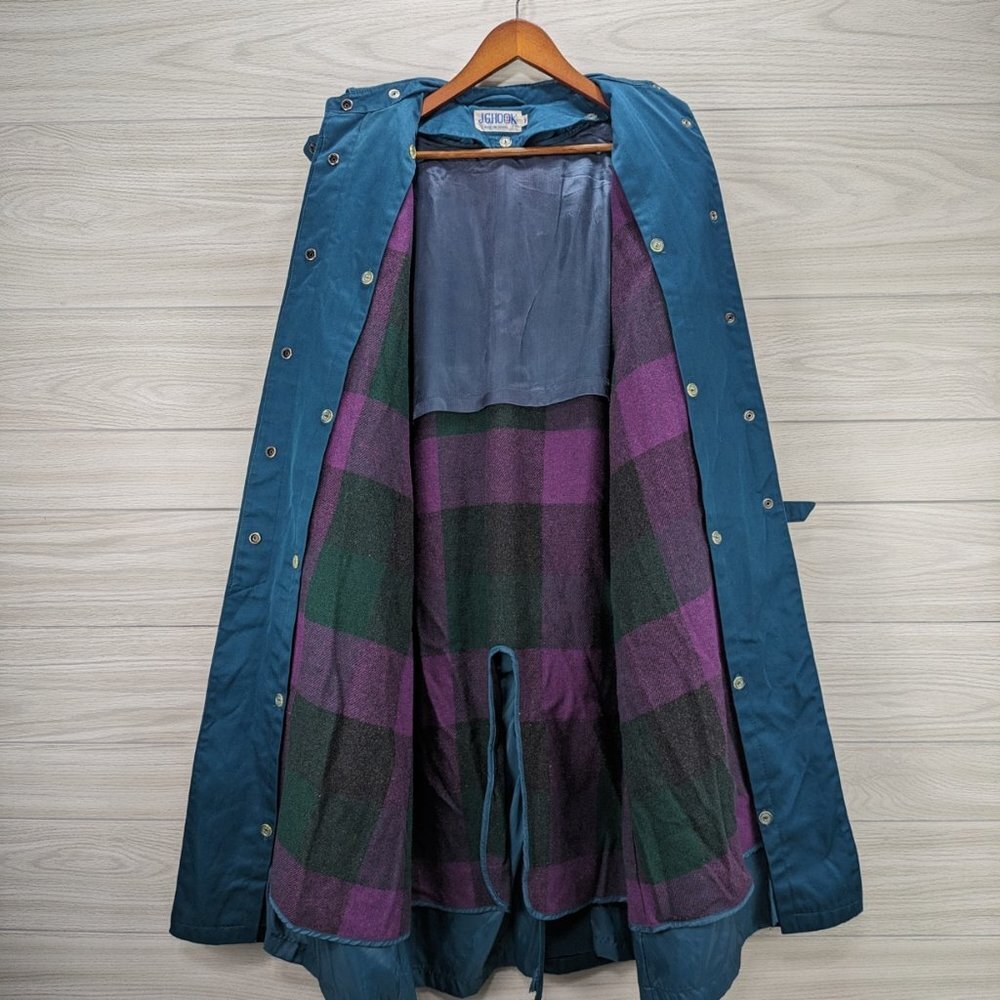 Vintage J.G. Hook Full Length Trench Coat Size 4P - Picture 4 of 16